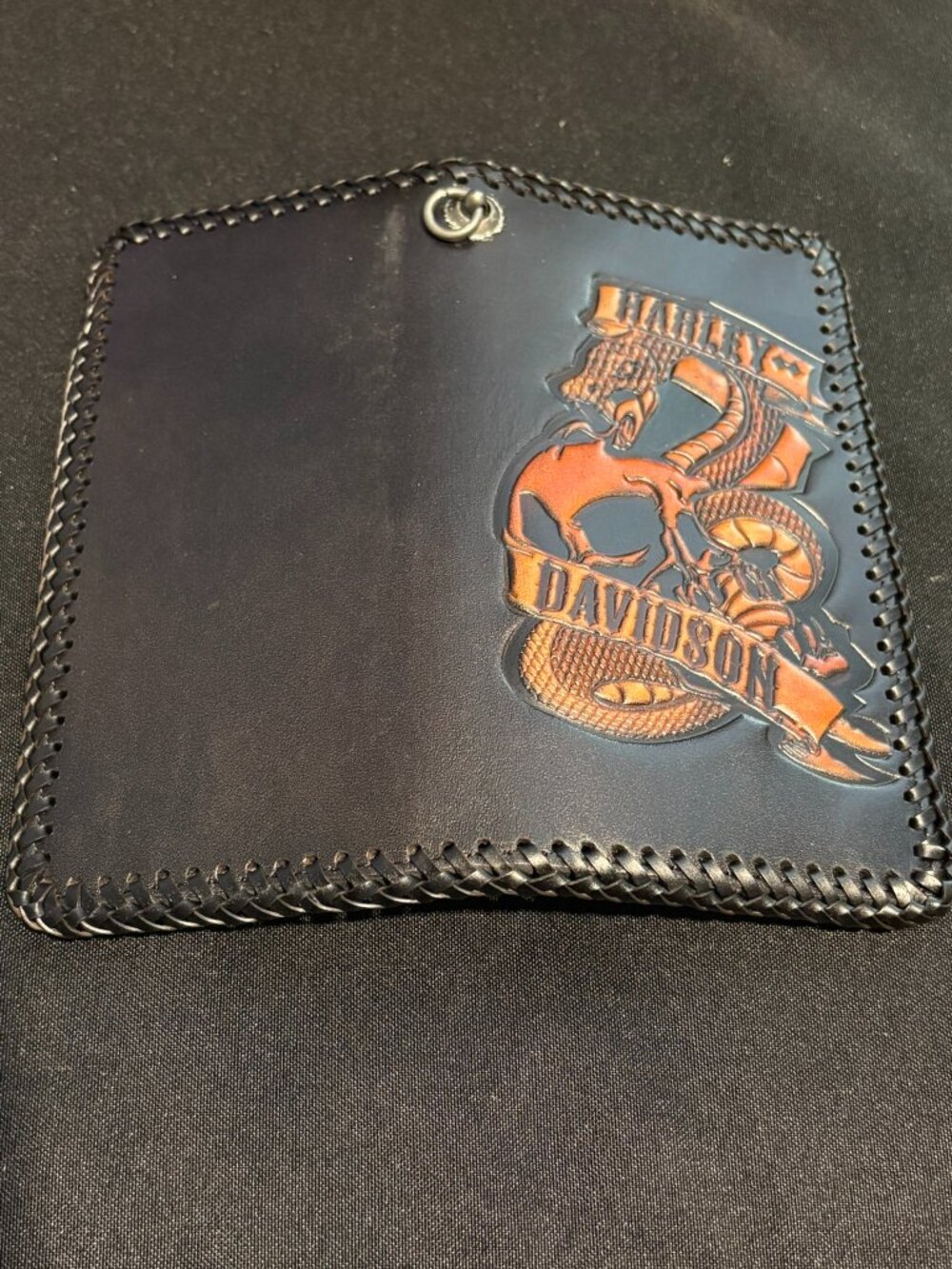 Harley Davidson Road Serpent Wallet with Gift Box. RFID protection